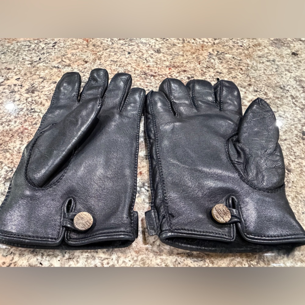 Gucci Nappa Leather Rabbit Fur Lined Gloves - Picture 3 of 9